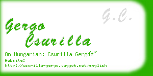 gergo csurilla business card